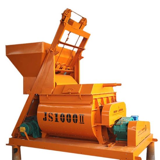 High-efficiency JS1000 concrete mixer for commercial construction and ready-mix plants