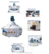 High-performance JN500 vertical pan mixer for concrete production in block plants and precast applications