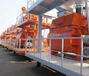 High-efficiency horizontal mixer for precast and ready-mix concrete with 1m³ capacity