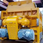 High-efficiency horizontal mixer for precast and ready-mix concrete with 1m³ capacity