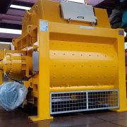 High-efficiency horizontal mixer for precast and ready-mix concrete with 1m³ capacity