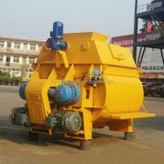 High-efficiency horizontal mixer for precast and ready-mix concrete with 1m³ capacity