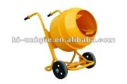 UT400 mini diesel-powered concrete mixer with 400-liter drum, ideal for off-grid and mobile job sites