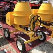 UT400 mini diesel-powered concrete mixer with 400-liter drum, ideal for off-grid and mobile job sites
