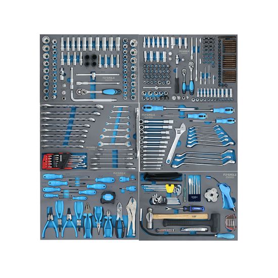 371-Piece CR-V Tool Kit with Sickle & Pickaxe