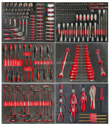 258-Piece CR-V Automotive Repair Kit with Sickle & Pickaxe