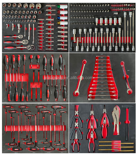 258-Piece CR-V Automotive Repair Kit with Sickle & Pickaxe