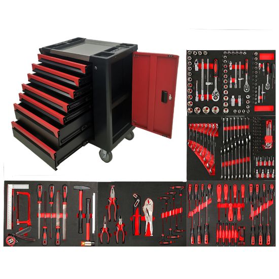 8-Drawer Tool Cabinet + 201-Piece CR-V Repair Kit