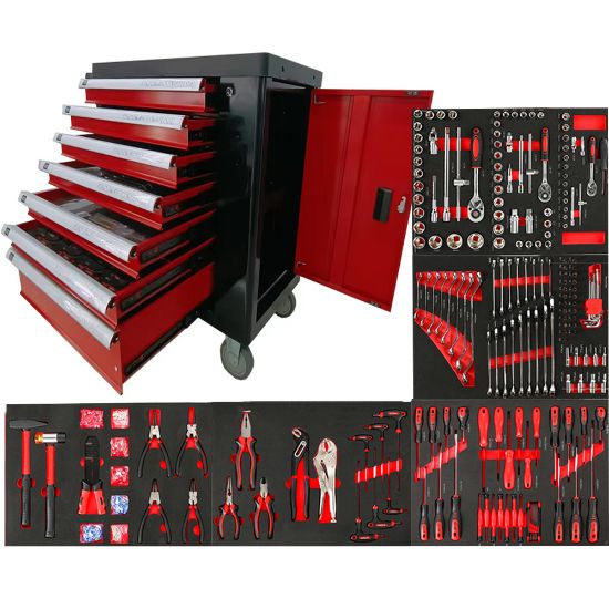 7-Drawer Tool Cabinet + 420-Piece Industrial Mechanic Tool Set
