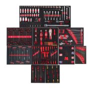 12-Drawer Wooden Workbench + 471-Piece Mechanic Tool Kit