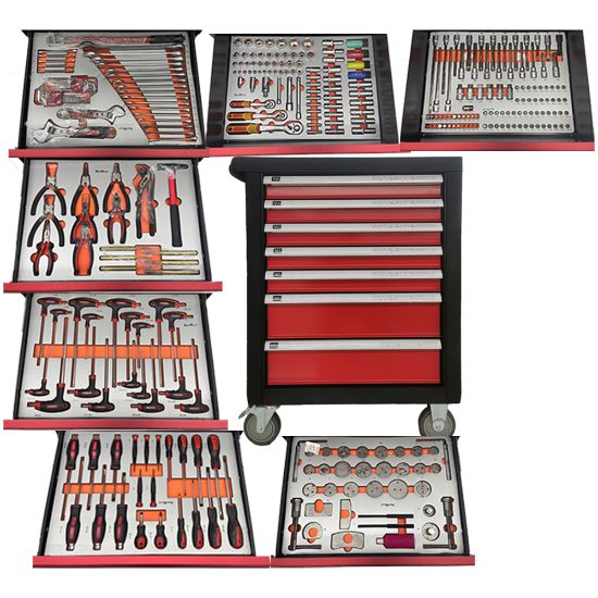 7-Drawer Tool Cabinet + 322-Piece Heavy-Duty Mechanic Tool Kit