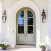 Wooden Arched Exterior Door