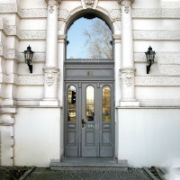 Wooden Arched Exterior Door